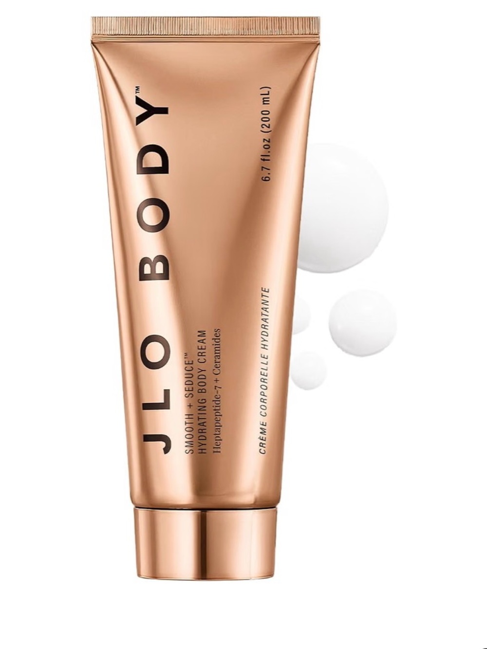 JLO BEAUTY Smooth + Seduce Firming Body Cream, Peptides & Caffeine, 6.7 Oz